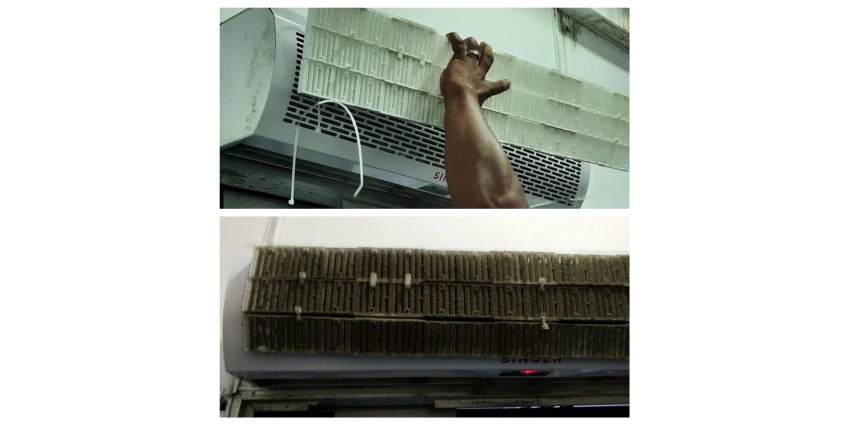 Prior to installation, the Air Curtain unit needed to be cleaned once a month